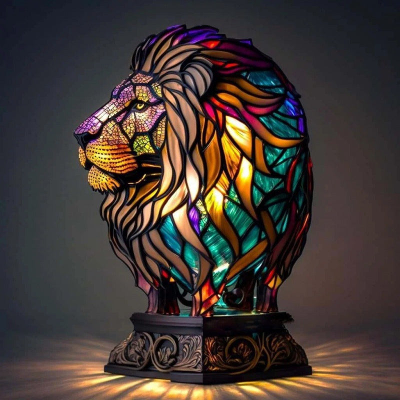 2024 3D Colored Animal Light Desk Lamp Animal Series Decorative Night Light Animal Elephant Owl Cat Vintage Table Lamp Home Decoration