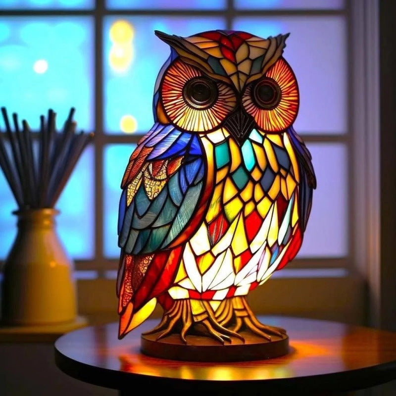 2024 3D Colored Animal Light Desk Lamp Animal Series Decorative Night Light Animal Elephant Owl Cat Vintage Table Lamp Home Decoration